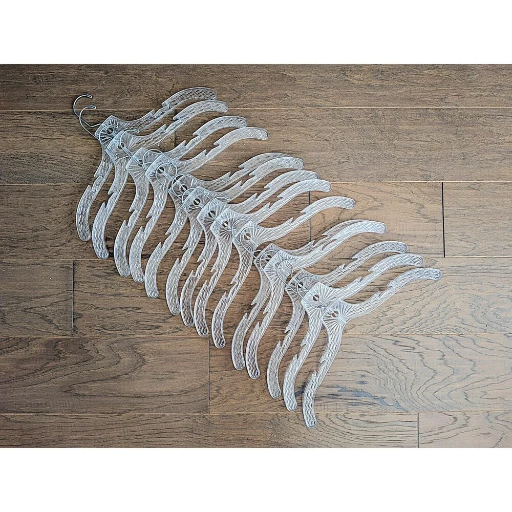 Clear Plastic Clothes Hangers Lot of 14